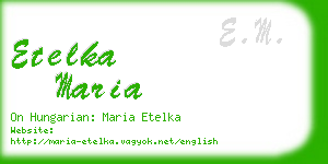 etelka maria business card